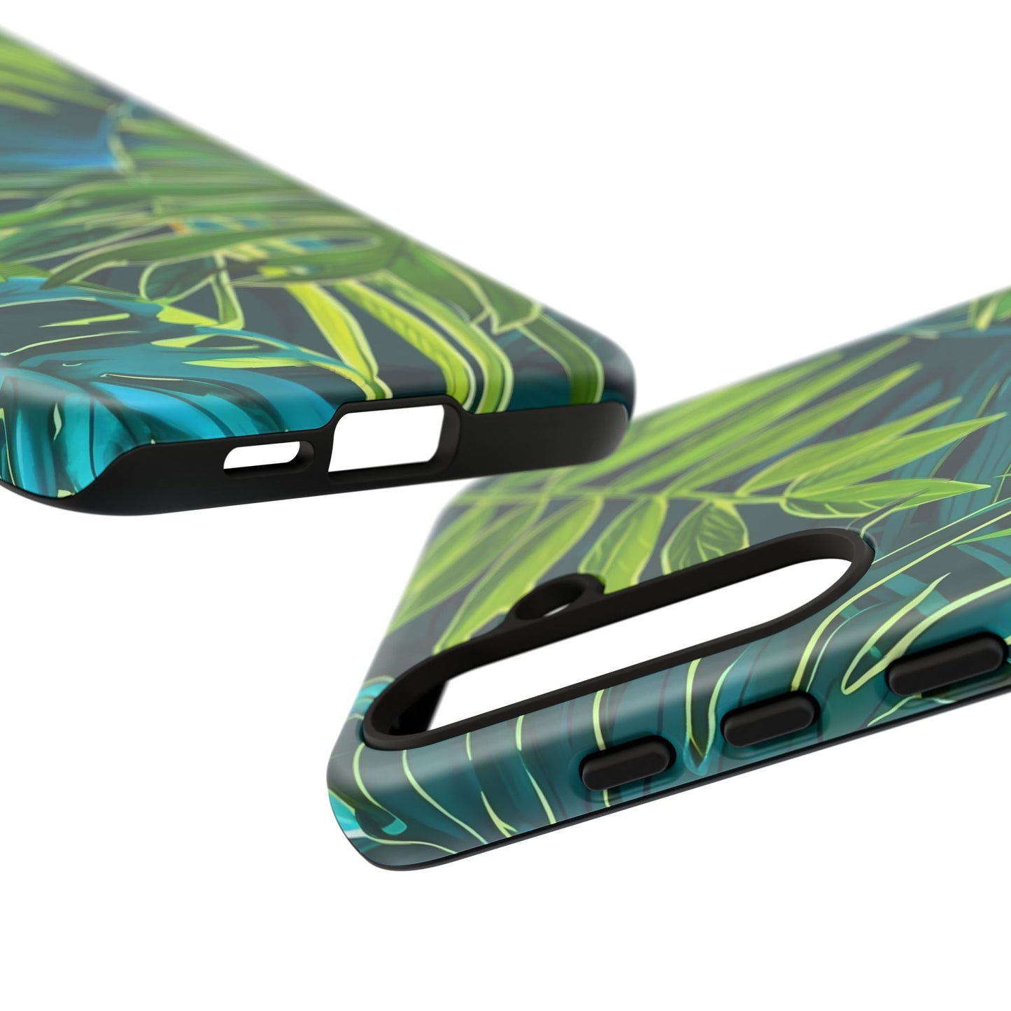 Tropical Phone Case - Durable Green Leaf Design, Eco-Friendly Gift, Trendy Accessory, Nature Lover's Case, Summer Vibes