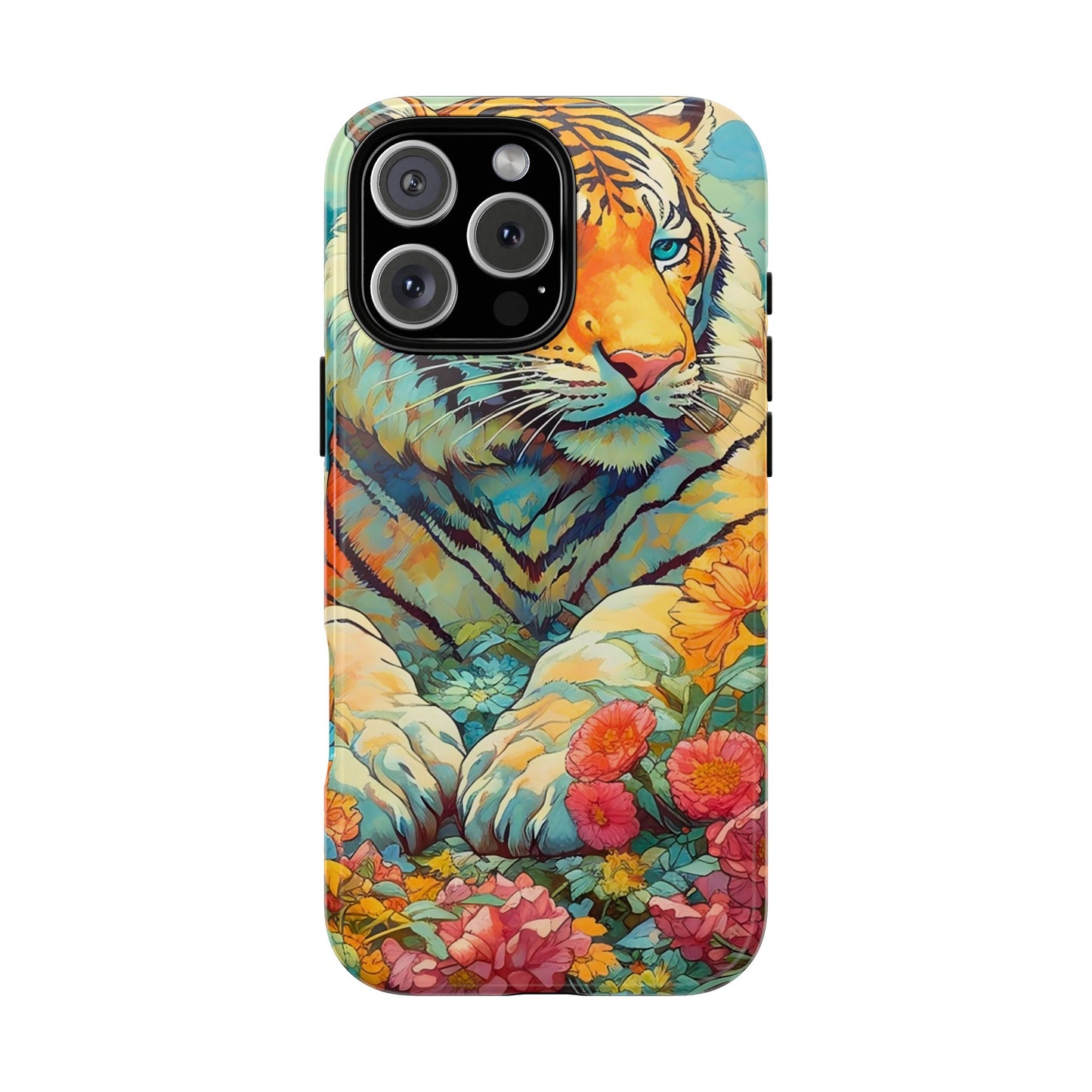 Tiger Jungle Phone Case, Colorful Tough Cases, Animal Lover Gift, Nature Phone Cover, Wildlife Decor, Birthday Present