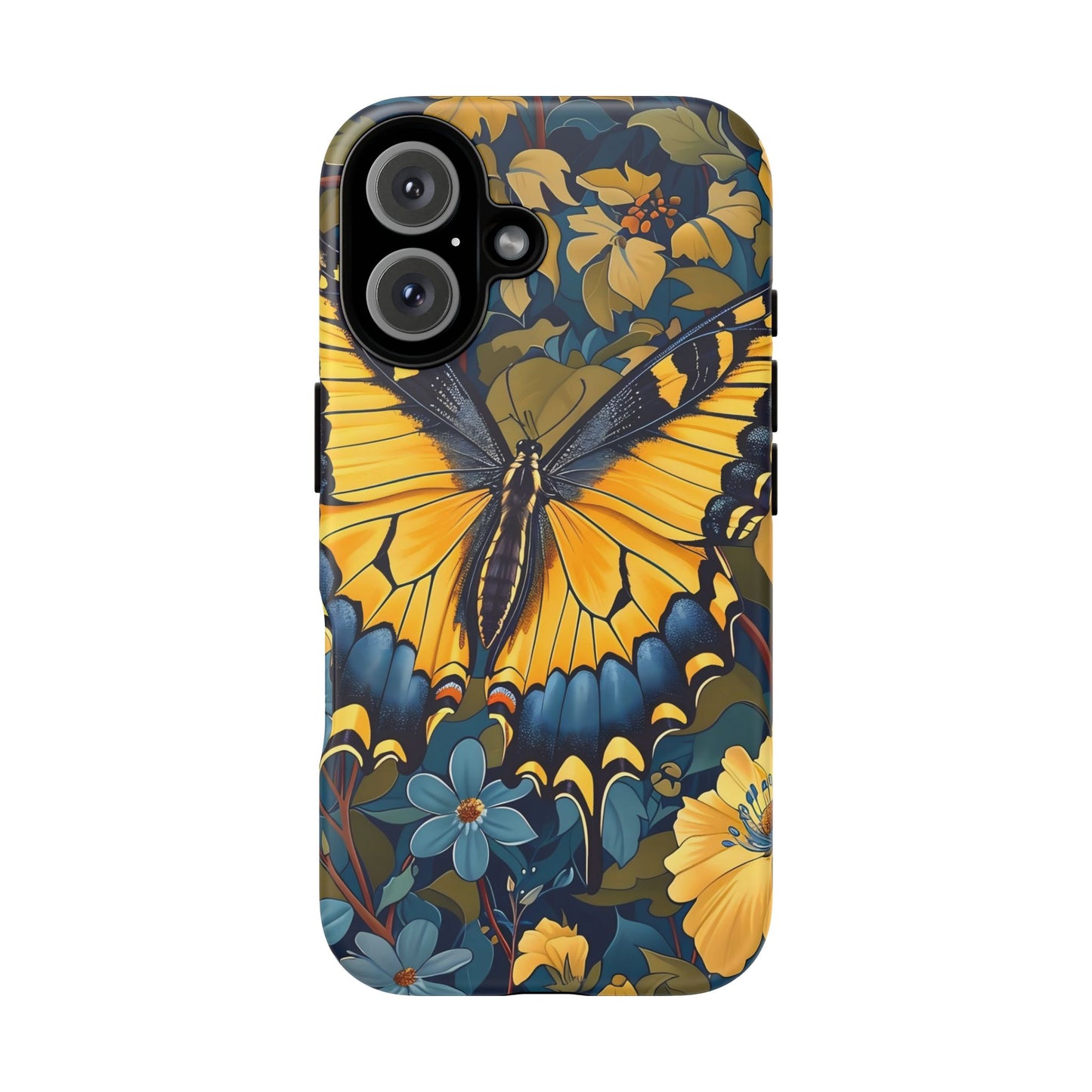 Colorful Butterfly Phone Case, Floral Design, Tough Cases, Protective Cover, Gifts for Nature Lovers, Birthday Present