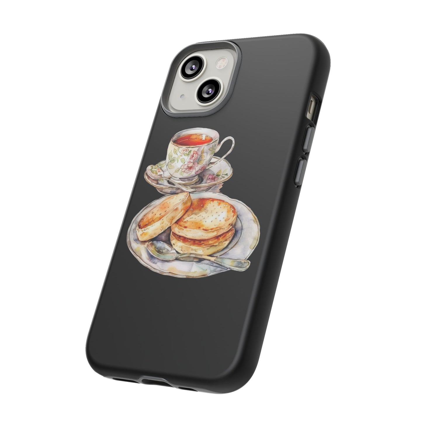 Tea Time Phone Case with Cookies Design, Cute Phone Cover, Gift for Tea Lovers, Kitchen Decor, Whimsical Style