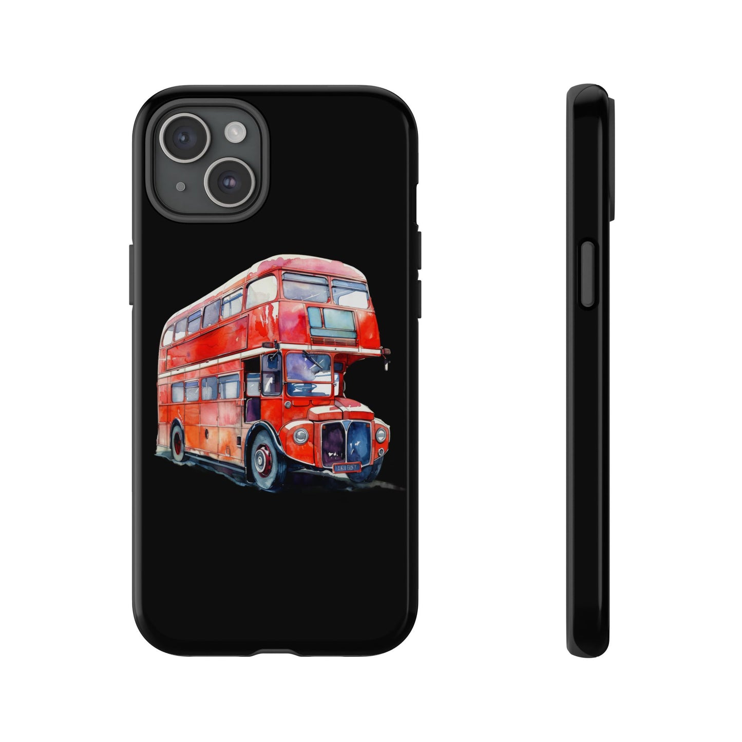London Bus Phone Case, Tough iPhone Cover, Unique Gift for Travelers, Vintage Style Accessories, Holiday Present Idea