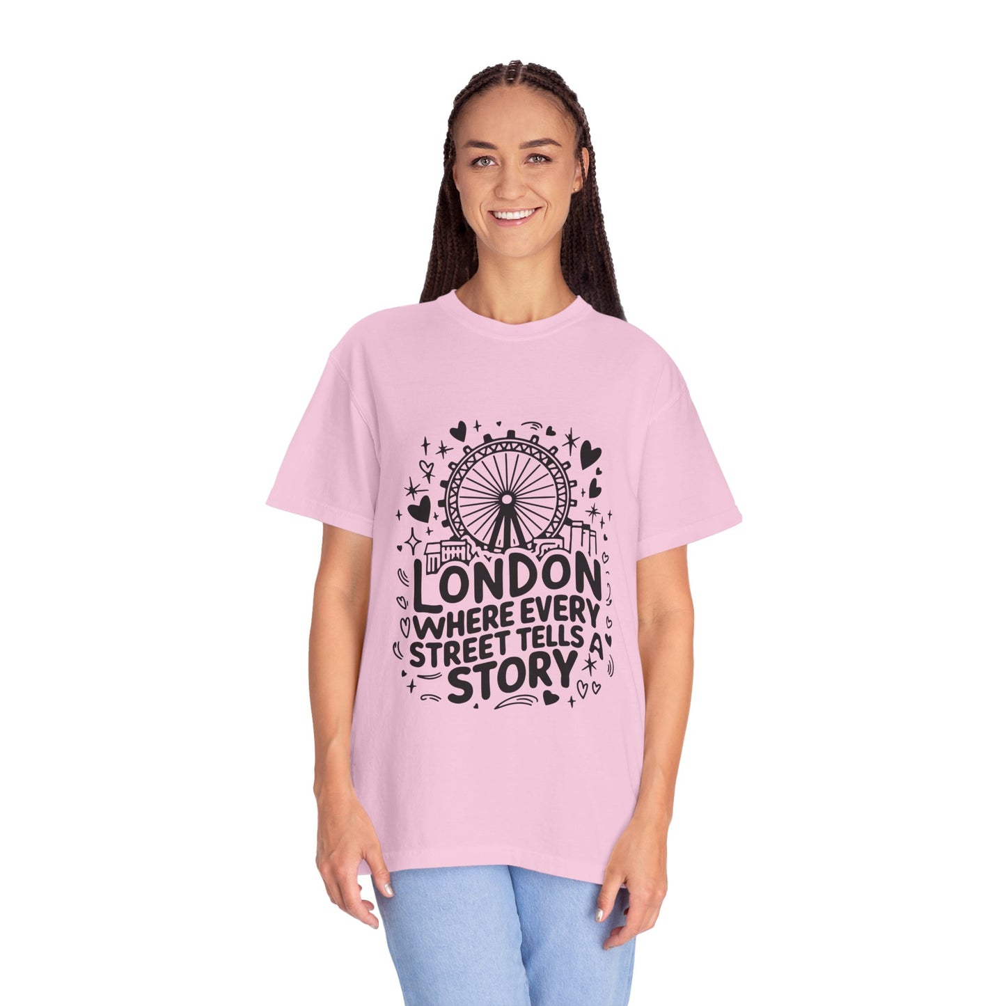Unisex Garment-Dyed T-shirt - London's Stor Telling Streets