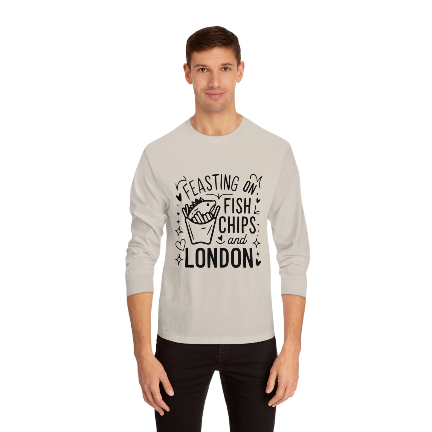 Unisex Classic Long Sleeve T-Shirt - Fish chips and London