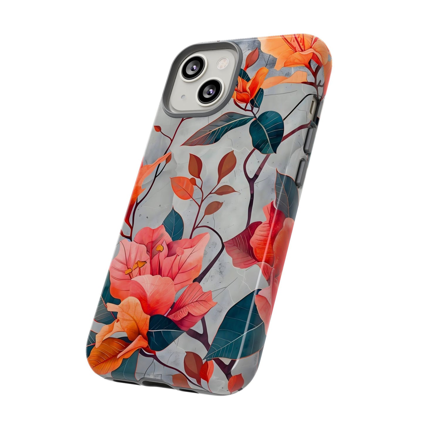 Floral Phone Case, Tough Cases, Flower Power, Gift for Her, Decorative Phone Cover, Trendy Accessories, Everyday Style