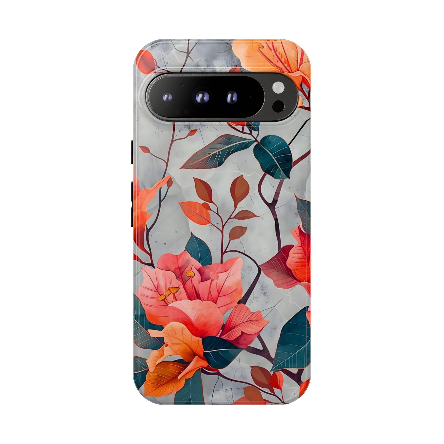 Floral Phone Case, Tough Cases, Flower Power, Gift for Her, Decorative Phone Cover, Trendy Accessories, Everyday Style