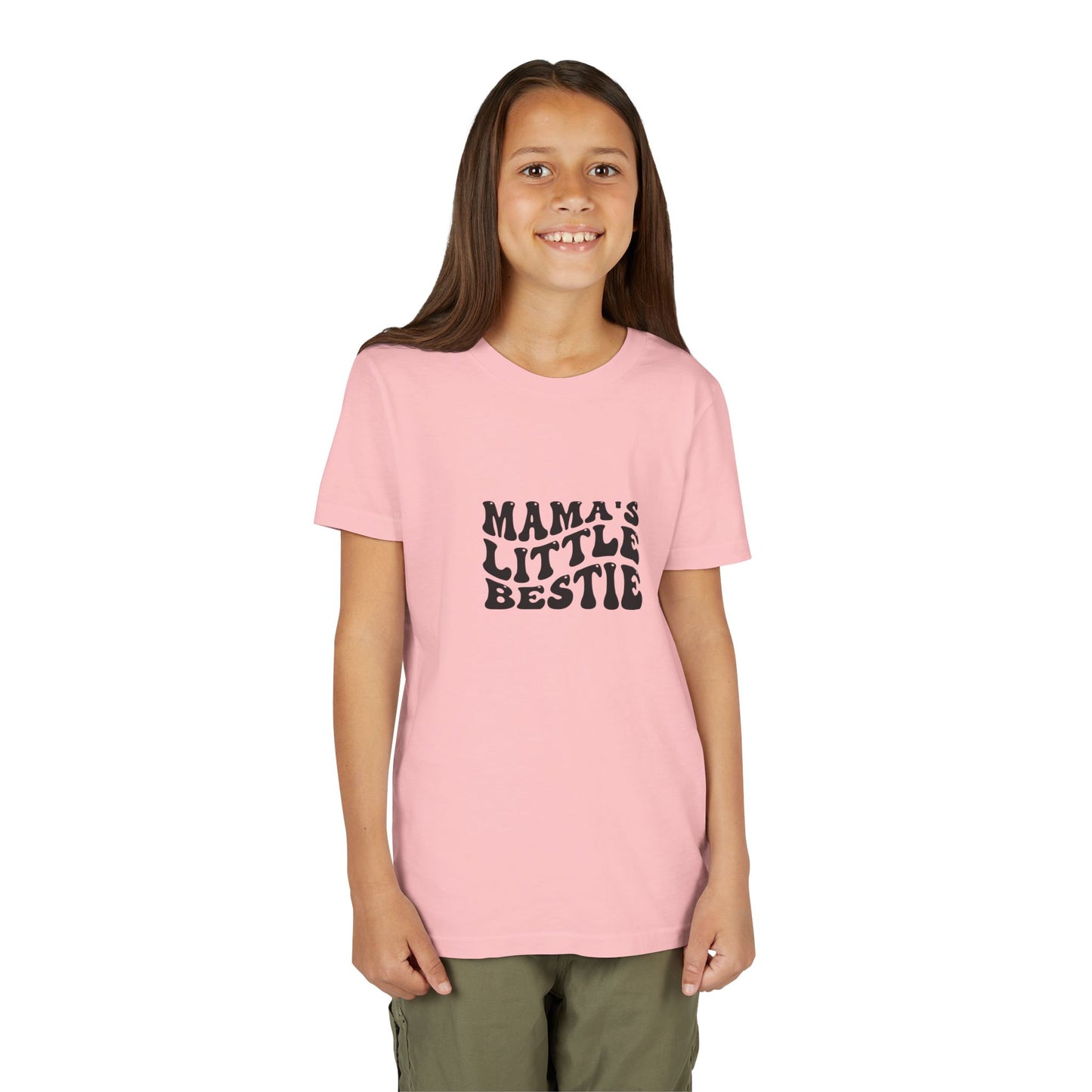 Youth Short Sleeve Tee - Mama's Little Bestie for Life, Through Hugs, Giggles, and Endless Love - Perfect Gift for Kids
