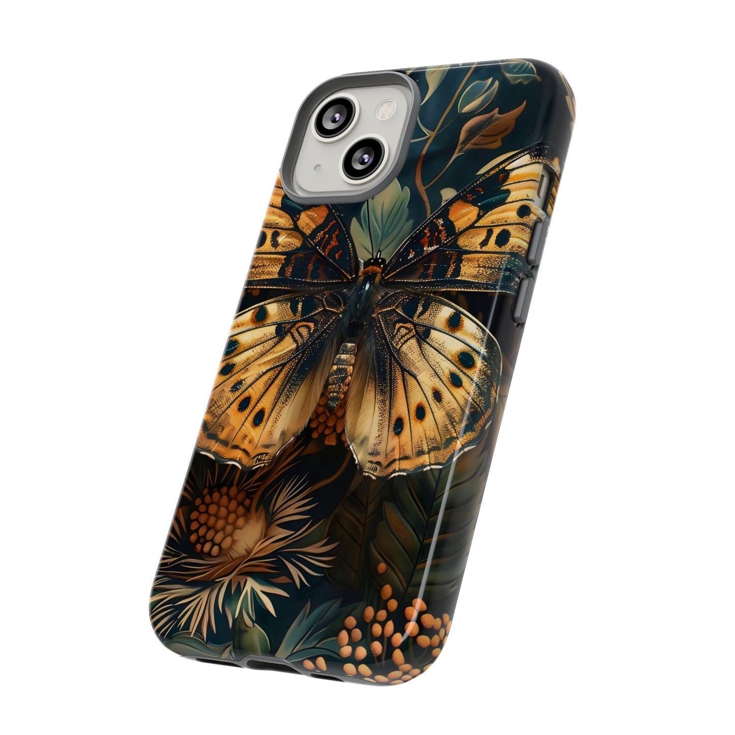 Butterfly Floral Phone Case, Tough Cases, Protective Cover, Unique Gift, Nature Lover, Art Print, Spring Decor