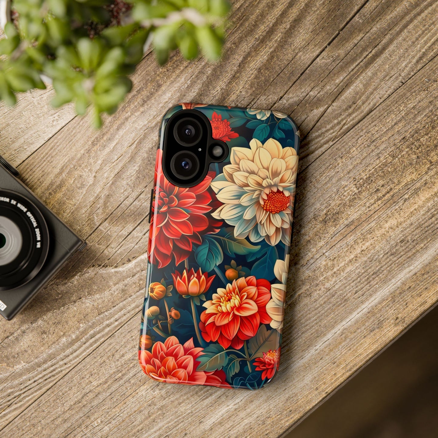 Floral Phone Case - Vibrant Tough Cases, Stylish Floral Cell Phone Cover, Gift for Her, Trendy Phone Accessory, Flower Design