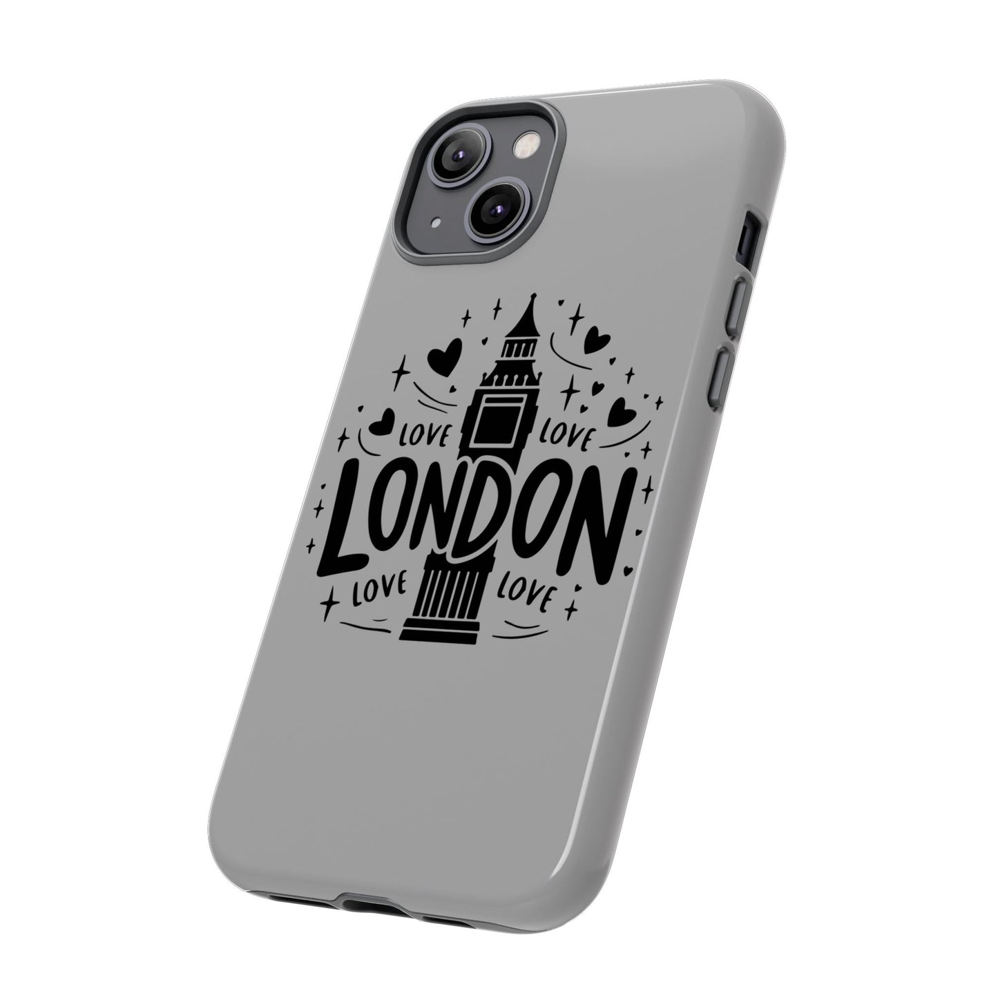 London Love Phone Case, Tough Cases, Stylish Phone Accessories, Unique Gift for Travelers, London Souvenir, Love Design