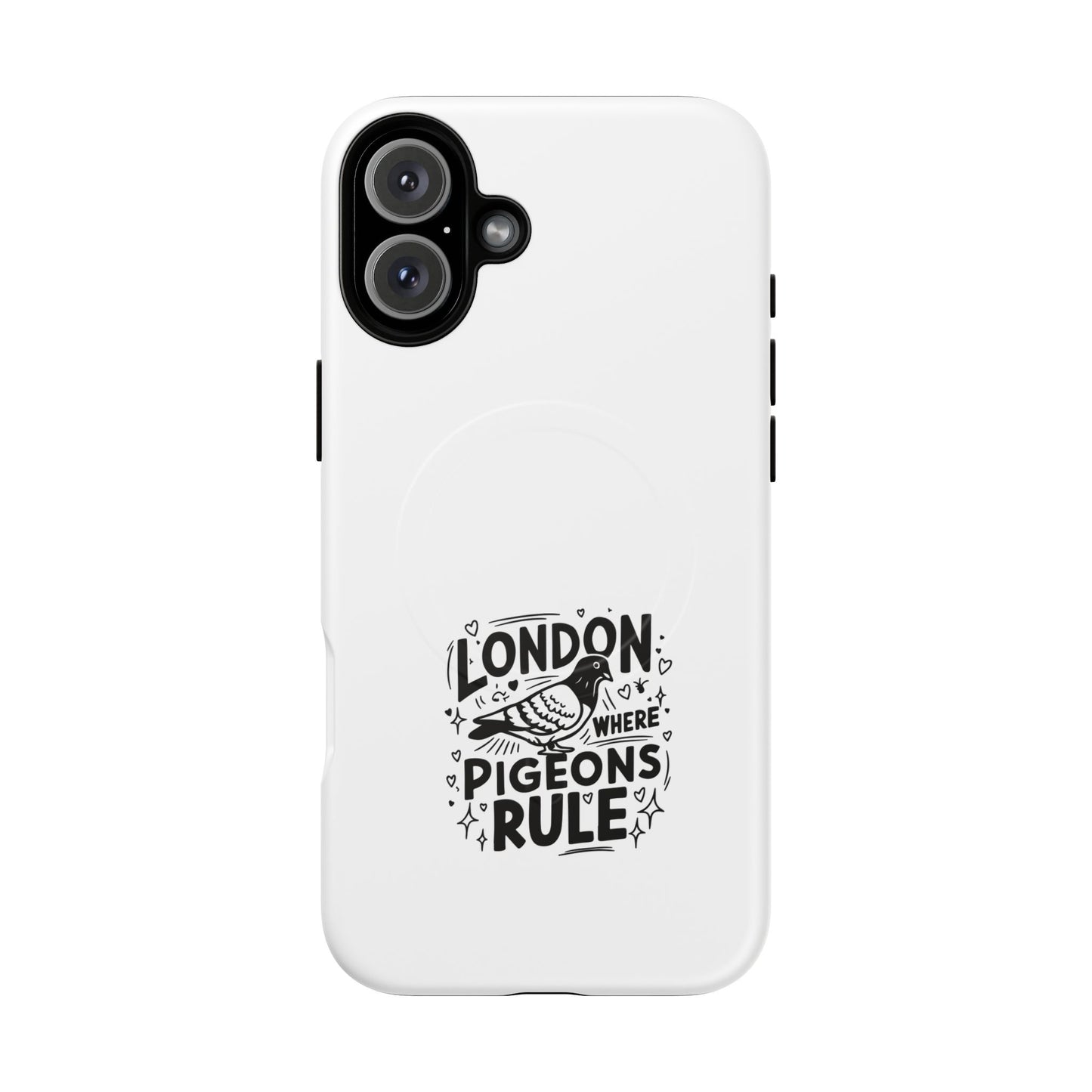 London Pigeon Rule Magnetic Phone Case, Tough Phone Cover, Gift for London Lovers, Unique Phone Accessories, Stylish Protection