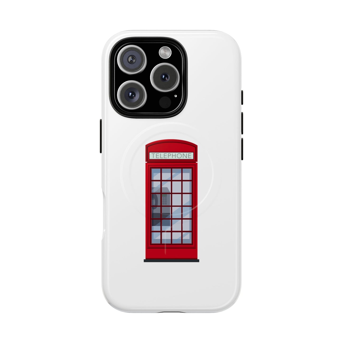 Vintage Phone Booth Magnetic Case, Tough Phone Cover, Unique Gift for Travelers, Retro Phone Accessories, Fun Custom Case