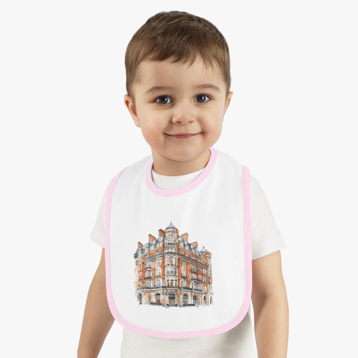 Charming Baby Bib with Contrast Trim – Perfect for Gifts, Milestones, & Everyday Use, Cute Toddler Apparel, Baby Shower Gift, Feeding Bib