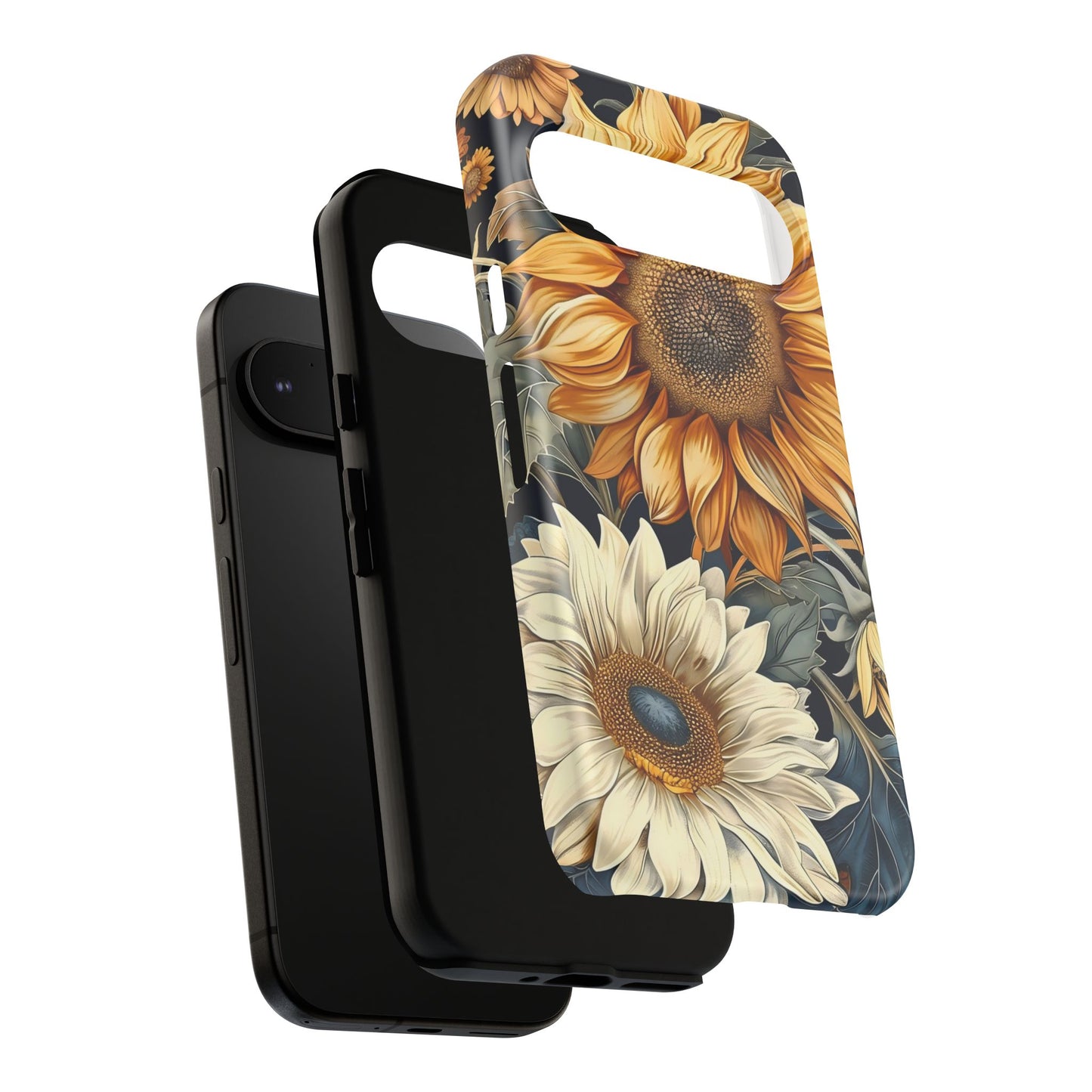 Sunflower Phone Case, Floral Tough Phone Cover, Gift for Nature Lovers, Phone Accessories, Sunflower Gifts