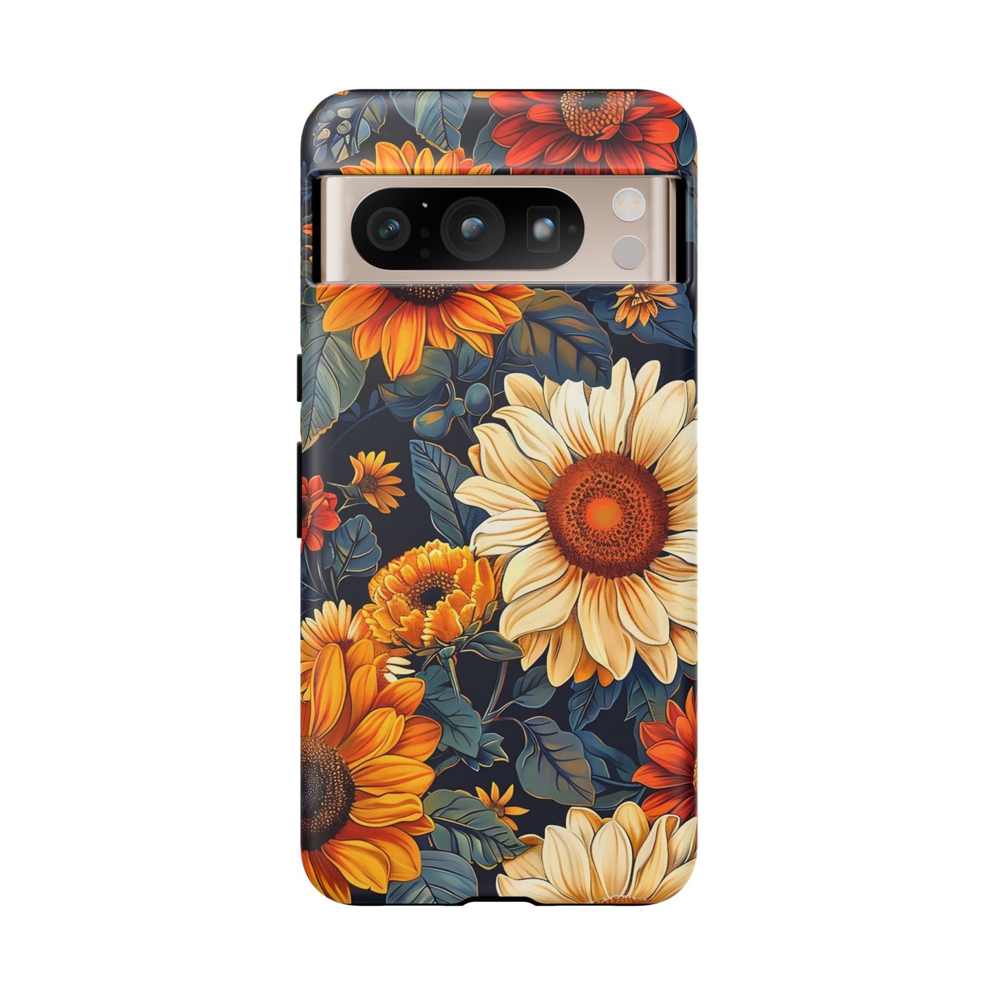 Floral Tough Phone Case | Sunflower Design, iPhone Cover, Protective Case, Gifts for Her, Floral Phone Accessory
