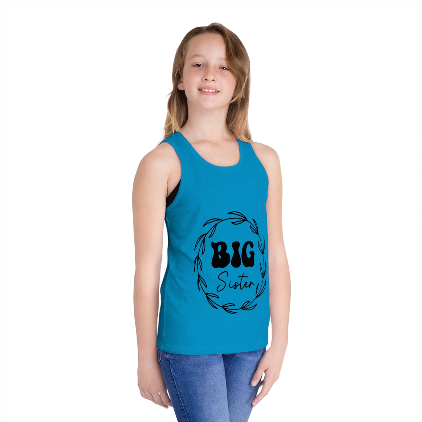 Big Sister Kid's Jersey Tank Top - Cute Sibling Gift for Celebrations