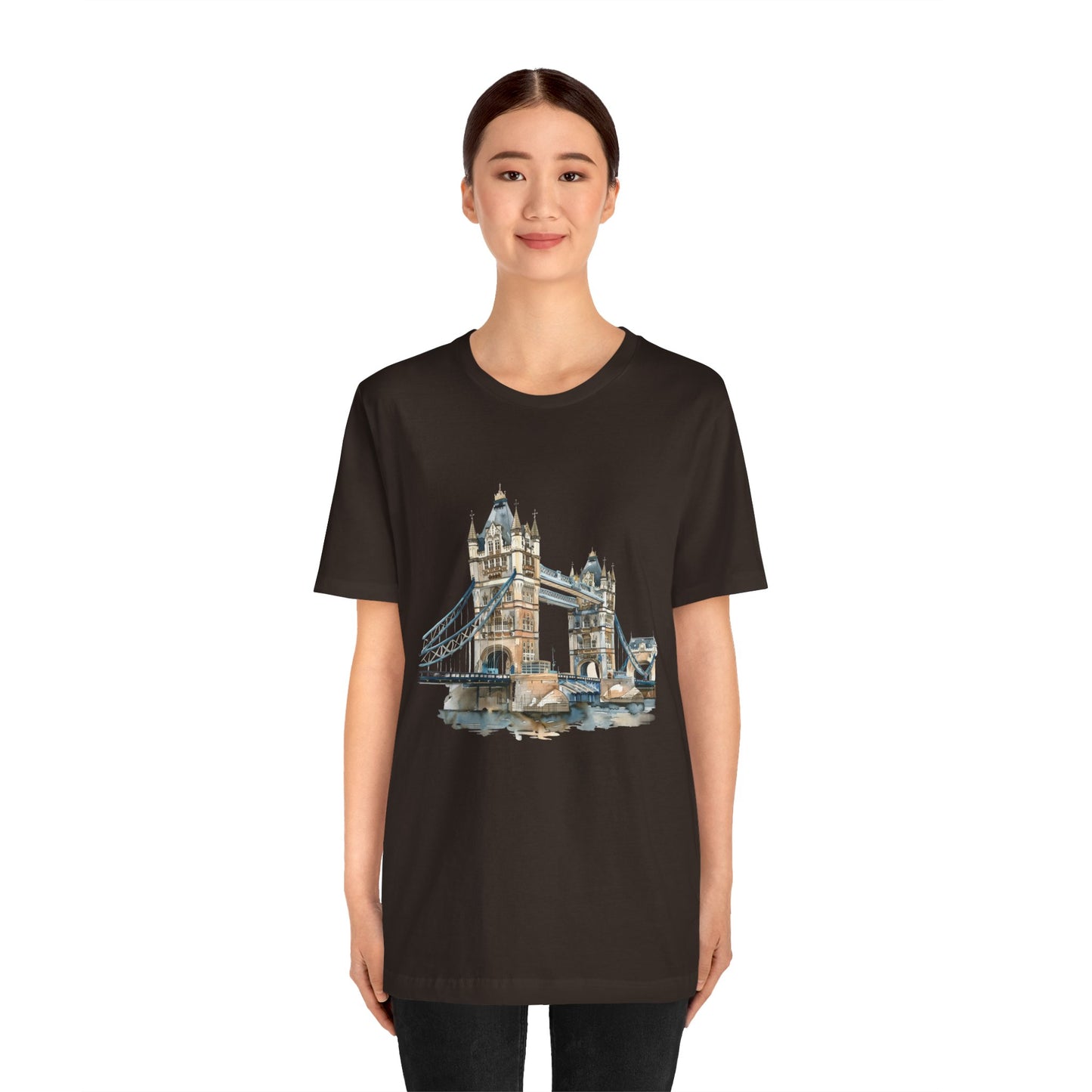 Unisex Jersey Short Sleeve Tee - London Bridge - Iconic Landmark and Historical Beauty