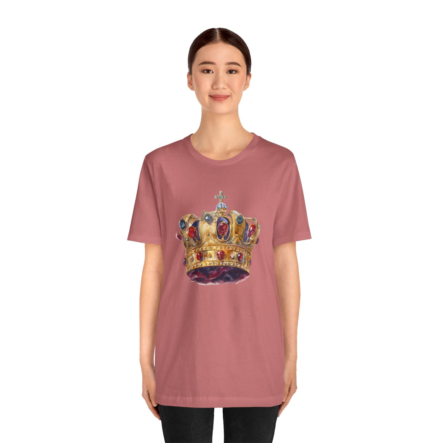 Unisex Jersey Short Sleeve Tee - British Royal Crown Design