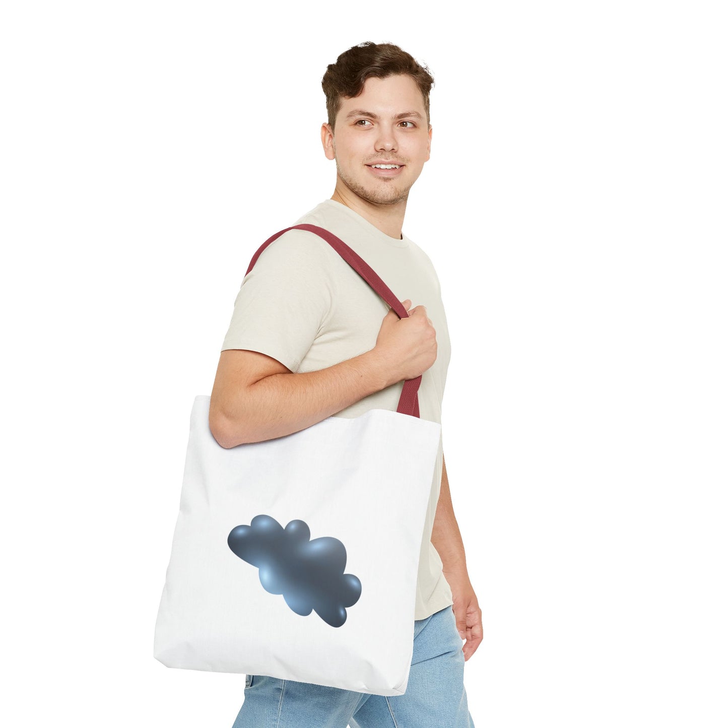 Cloud-Themed Tote Bag, Stylish Carry-All for Everyday Use, Gift for Nature Lovers, Trendy Accessory, Eco-Friendly Bag