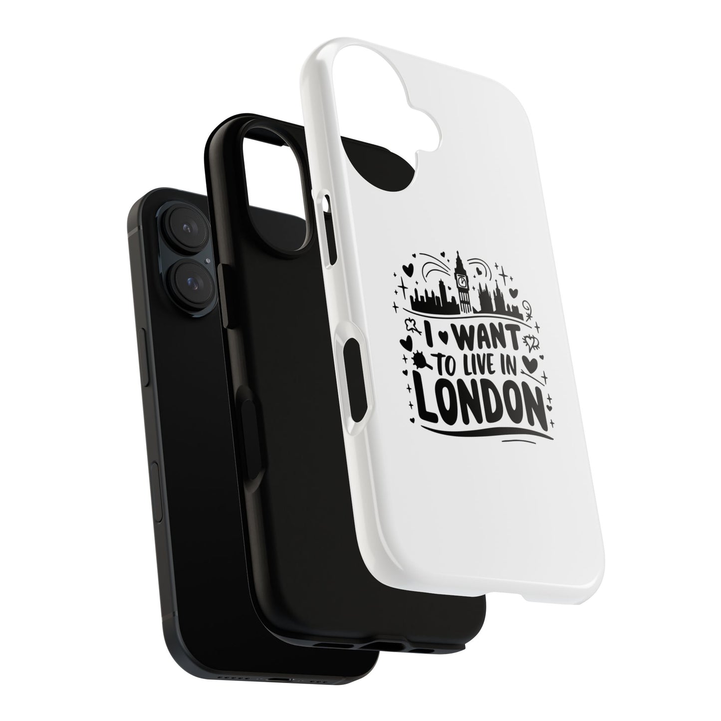 London-Themed Tough Phone Case - Chic & Stylish Protection