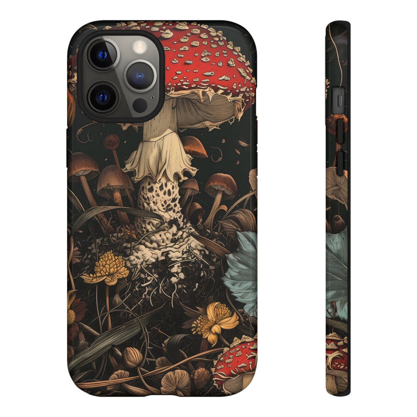 Mushroom Phone Case, Tough iPhone Cover, Nature Lover Gift, Unique Cell Phone Accessory, Fungi Art Design, Eco-Friendly Protection