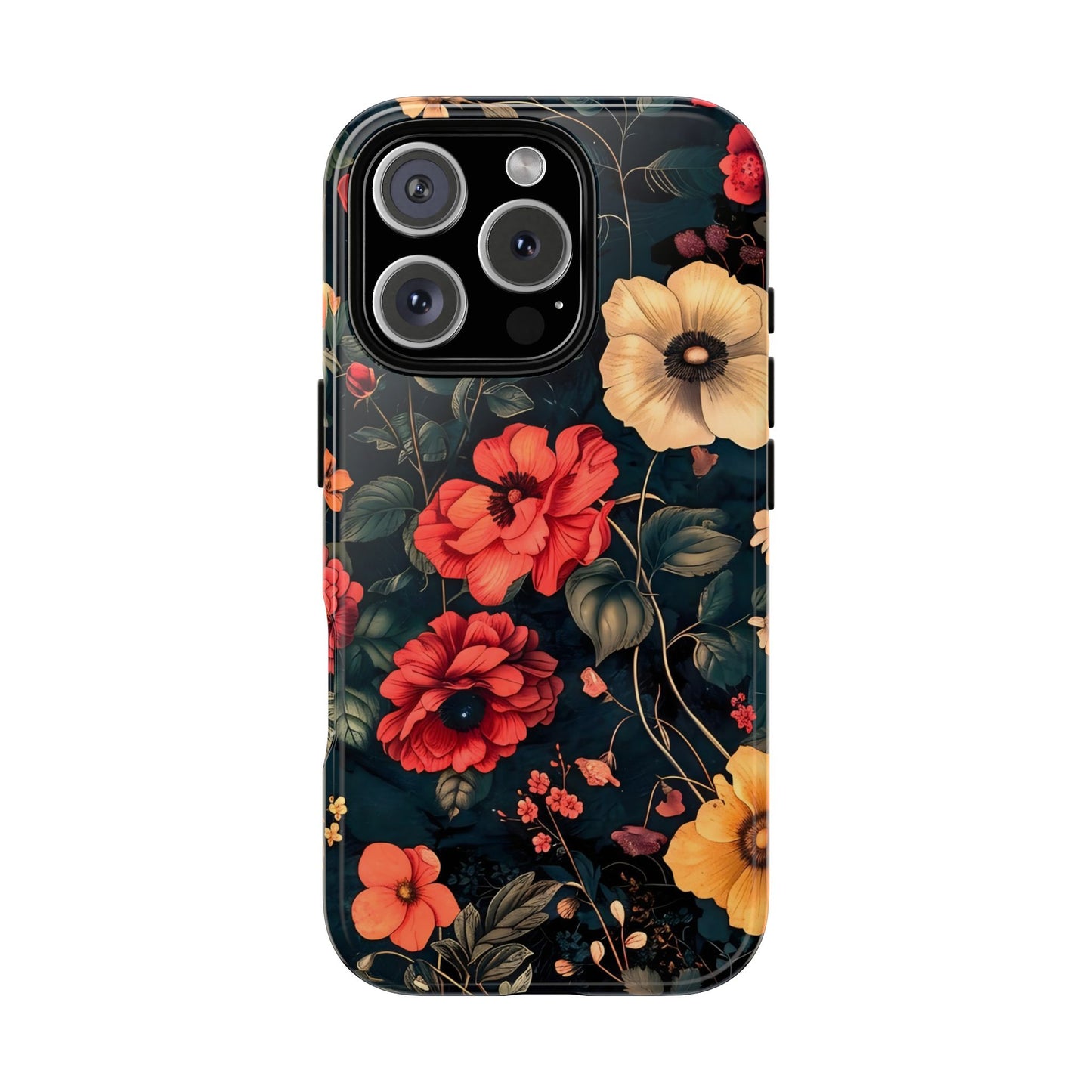 Floral Phone Case, Tough Cases, Flower Motif, Protective Cover, Gift for Her, Floral Design, Spring Accessory