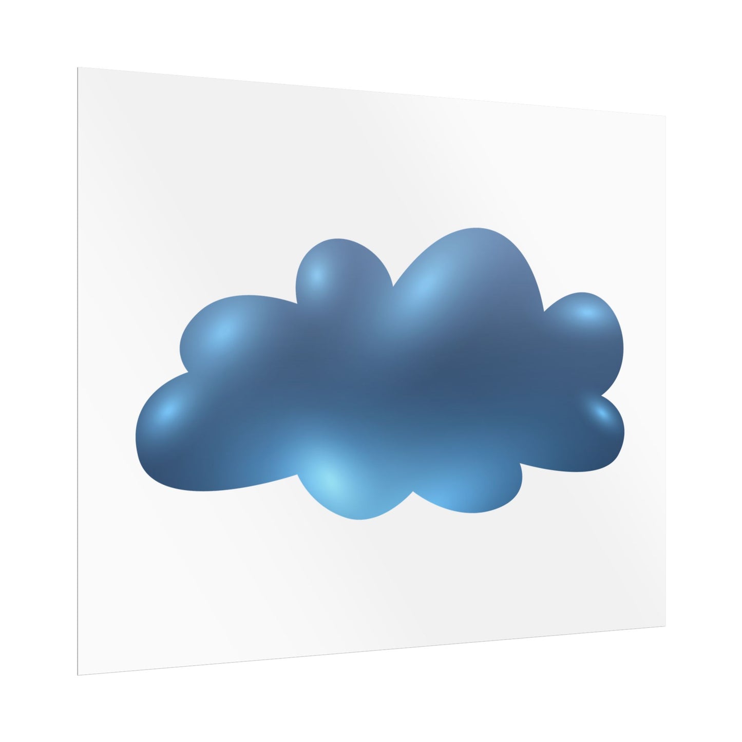 Blue Cloud Art Print, Minimalist Wall Decor, Kids Room Wall Art, Nursery Poster, Aesthetic Home Decor, Modern Art Print