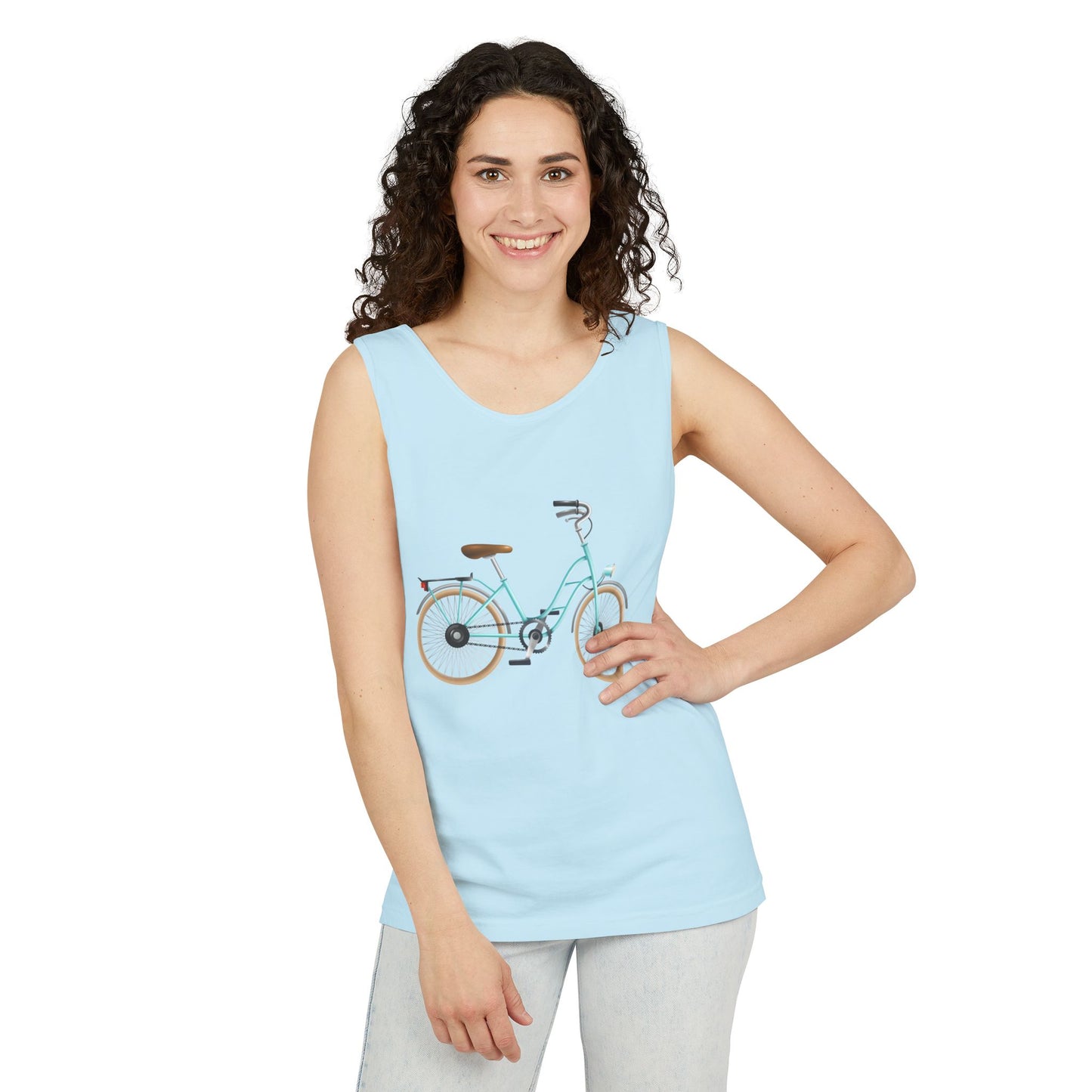 Unisex Garment-Dyed Tank Top - Vintage Bicycle