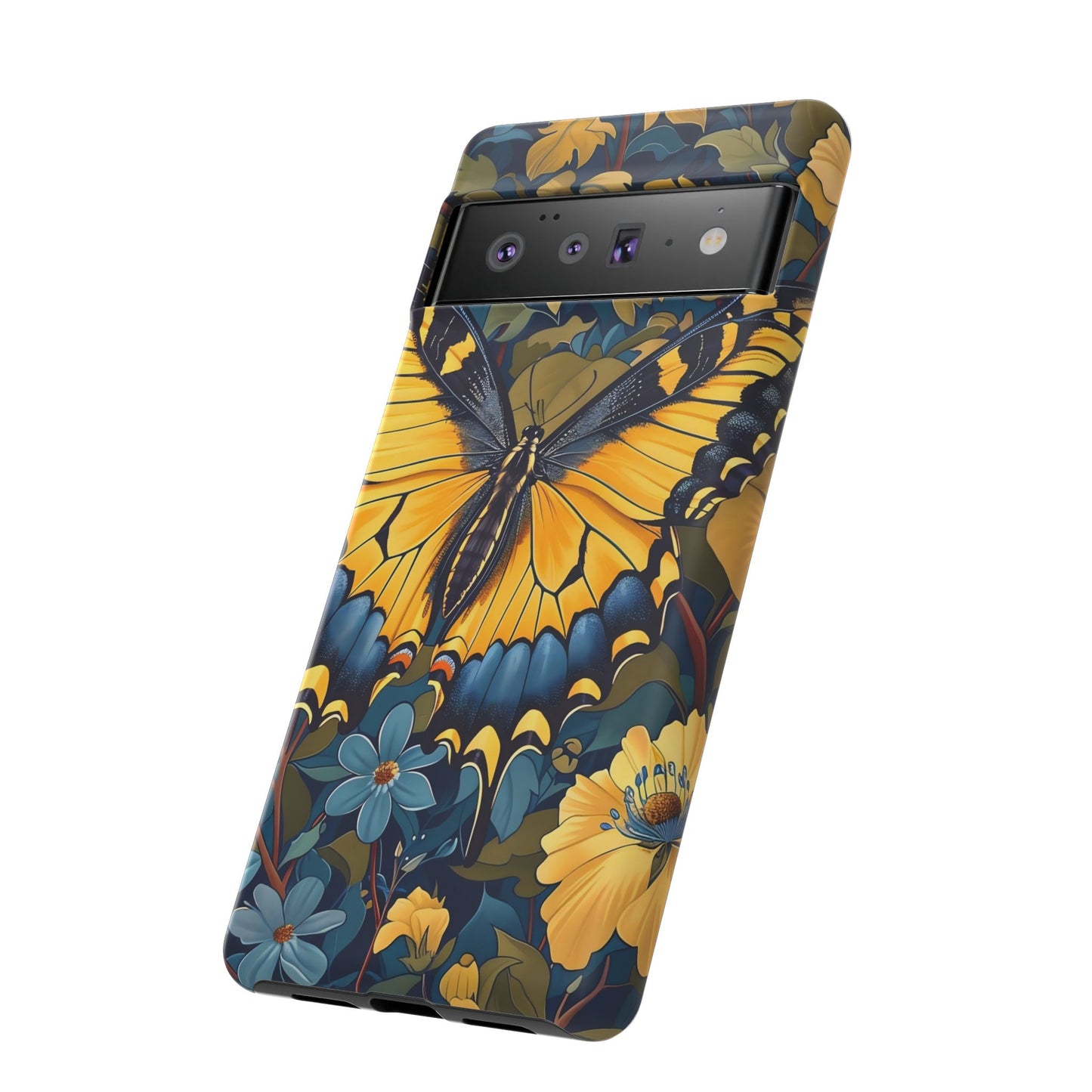 Colorful Butterfly Phone Case, Floral Design, Tough Cases, Protective Cover, Gifts for Nature Lovers, Birthday Present