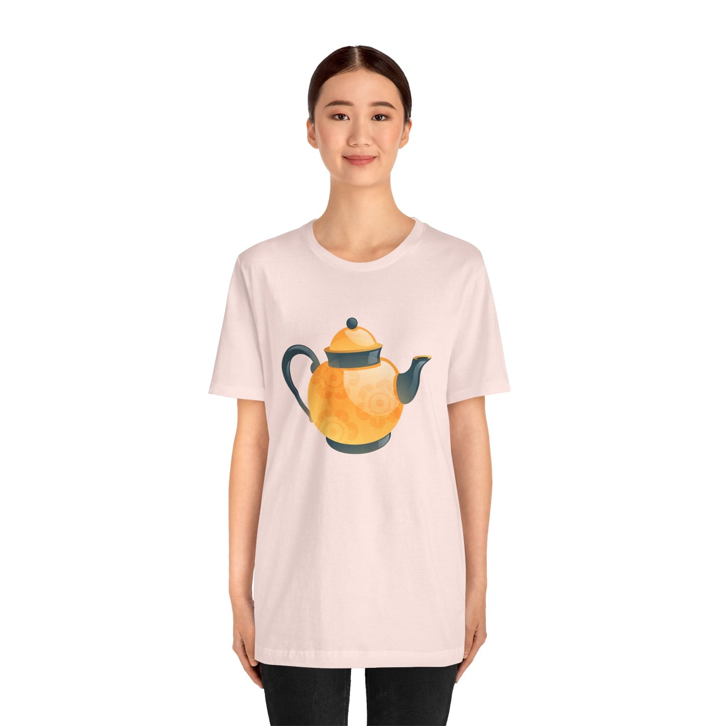 Unisex Jersey Short Sleeve Tee - Classic British Tea Kettle - Timeless Elegance in Tea Time