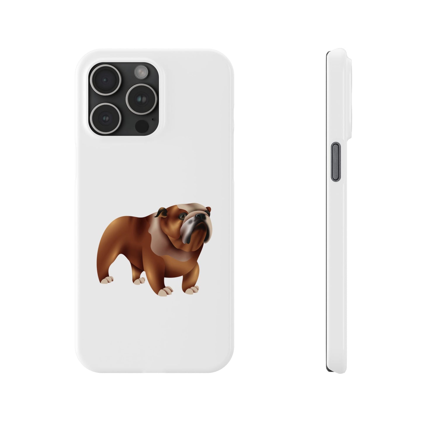 Bulldog Slim Phone Cases, Dog Lover Gift, Cute Phone Cover, Pet Theme Case, Birthday Gift for Dog Owners