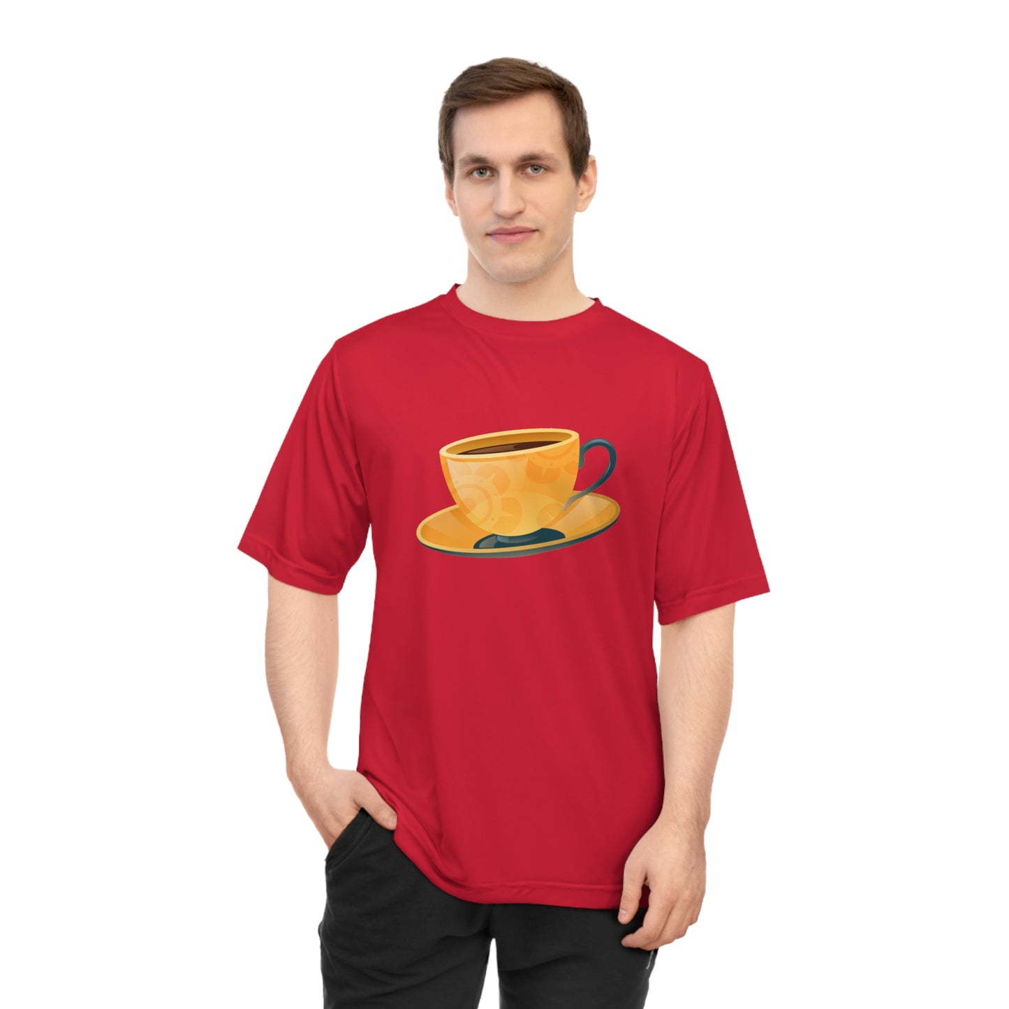 Unisex Zone Performance T-shirt - Elegant British Tea Cup - Classic Tea Time Style