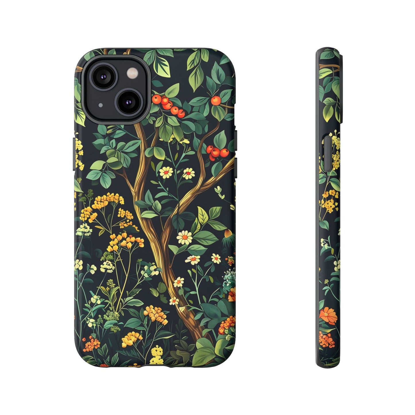 Floral iPhone Case, Nature Inspired Tough Case, Botanical Phone Cover, Eco-Friendly Gift, Unique Floral Design