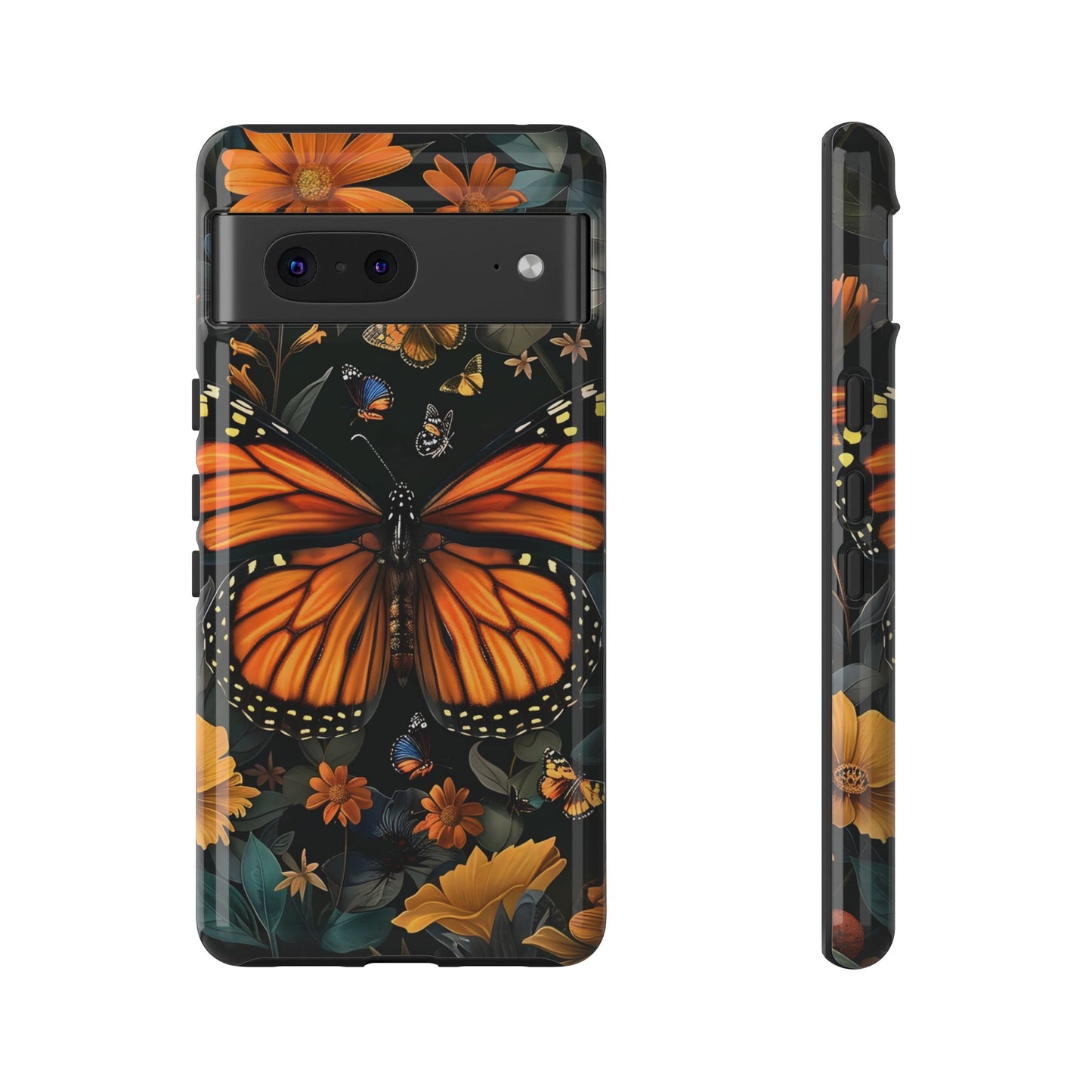 Monarch Butterfly Phone Case, Tough Cases, Nature Lover Gift, Floral Mobile Cover, Eco-Friendly Phone Accessory, Butterfly Design