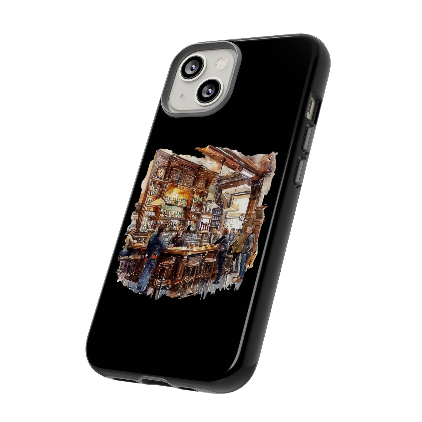 Artistic Phone Case - Cozy Pub Vibe, Trendy Smartphone Accessory, Gift for Friends, Modern Design, Durable Protection