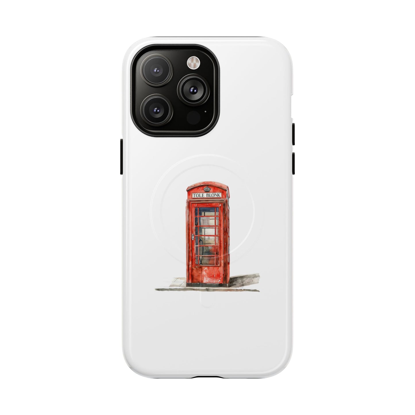 Classic London Phone Booth Magnetic Case, Tough Phone Cases, Gift for Travelers, Unique Phone Accessories, Personalized Phone Protection