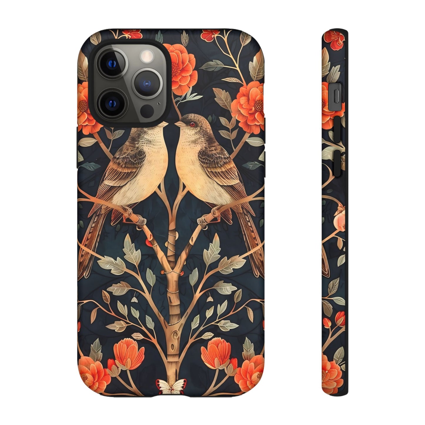 Floral Phone Case – Tough Cases with Bird Design, Unique Gift for Nature Lovers, Stylish Tech Accessory, Phone Cover, Artistic Case