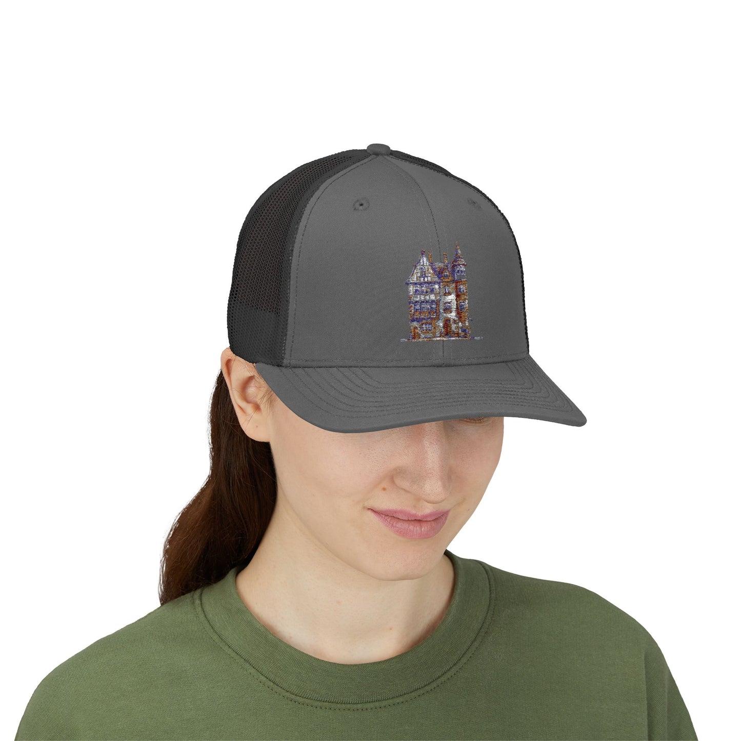 Decorative Snapback Trucker Cap, Stylish Hat for Outdoor Adventures, Ideal for Casual Wear, Great for Festivals, Unique Gift Idea