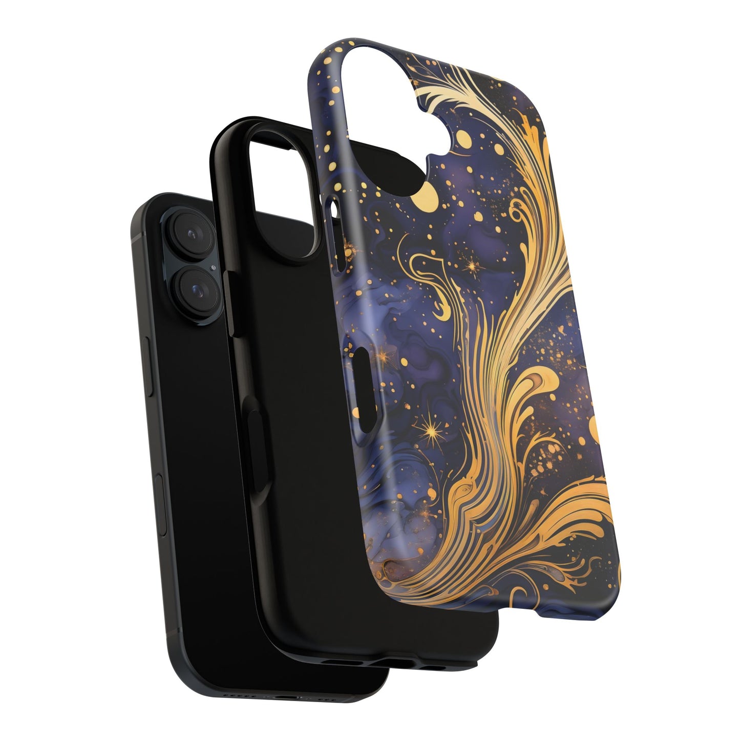 Elegant Floral Phone Case, Tough Cases for Women, Artistic Galaxy Design, Phone Cover for Cosmic Lovers, Unique Gift Idea