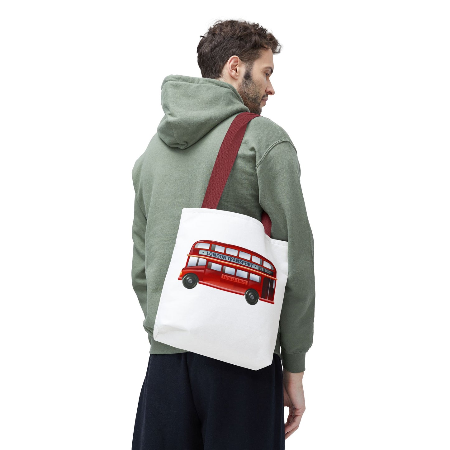 London Bus Tote Bag, City Traveler Bag, Eco-Friendly Shopping Tote, Unique Gift for London Lovers, Commuter Bag, Fun Design