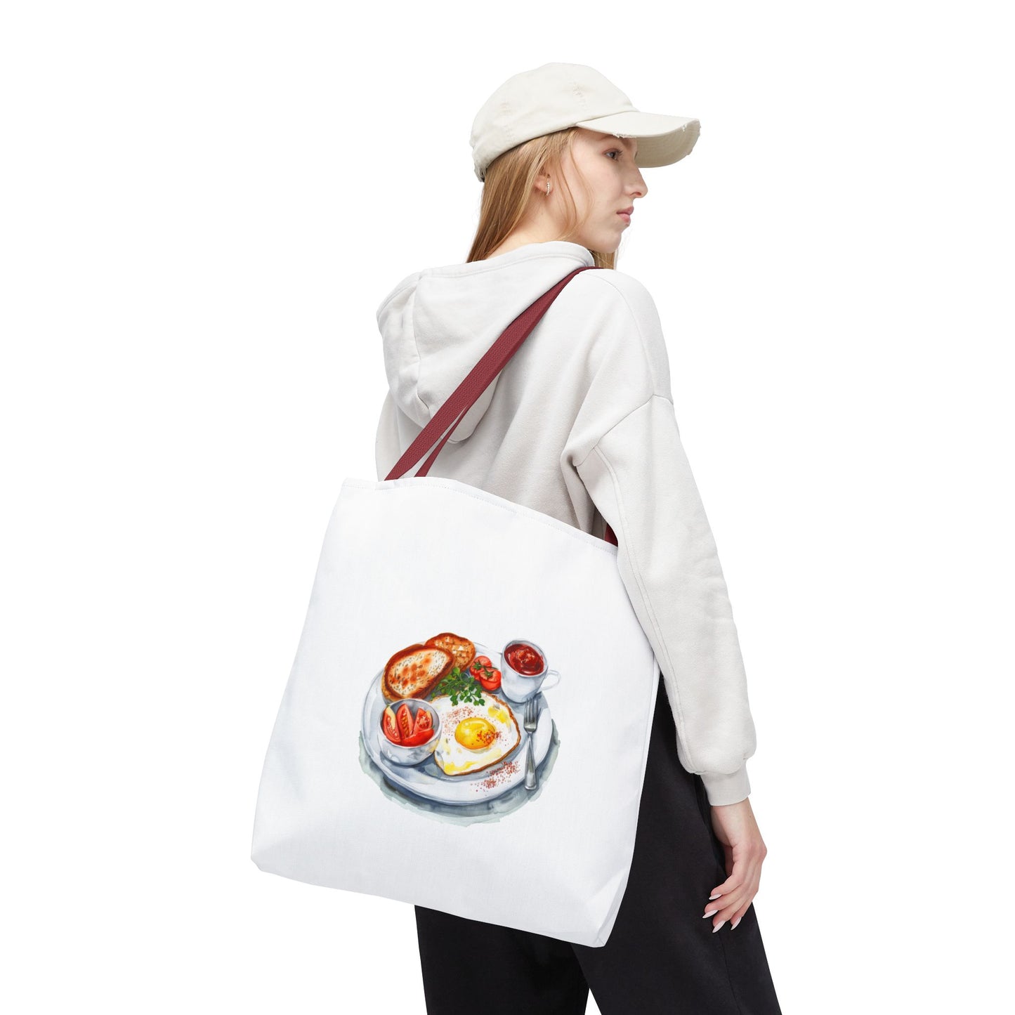 Breakfast Lovers Tote Bag, Art Tote, Foodie Gift, Market Bag, Designed for Brunch Enthusiasts, Perfect for Grocery Shopping