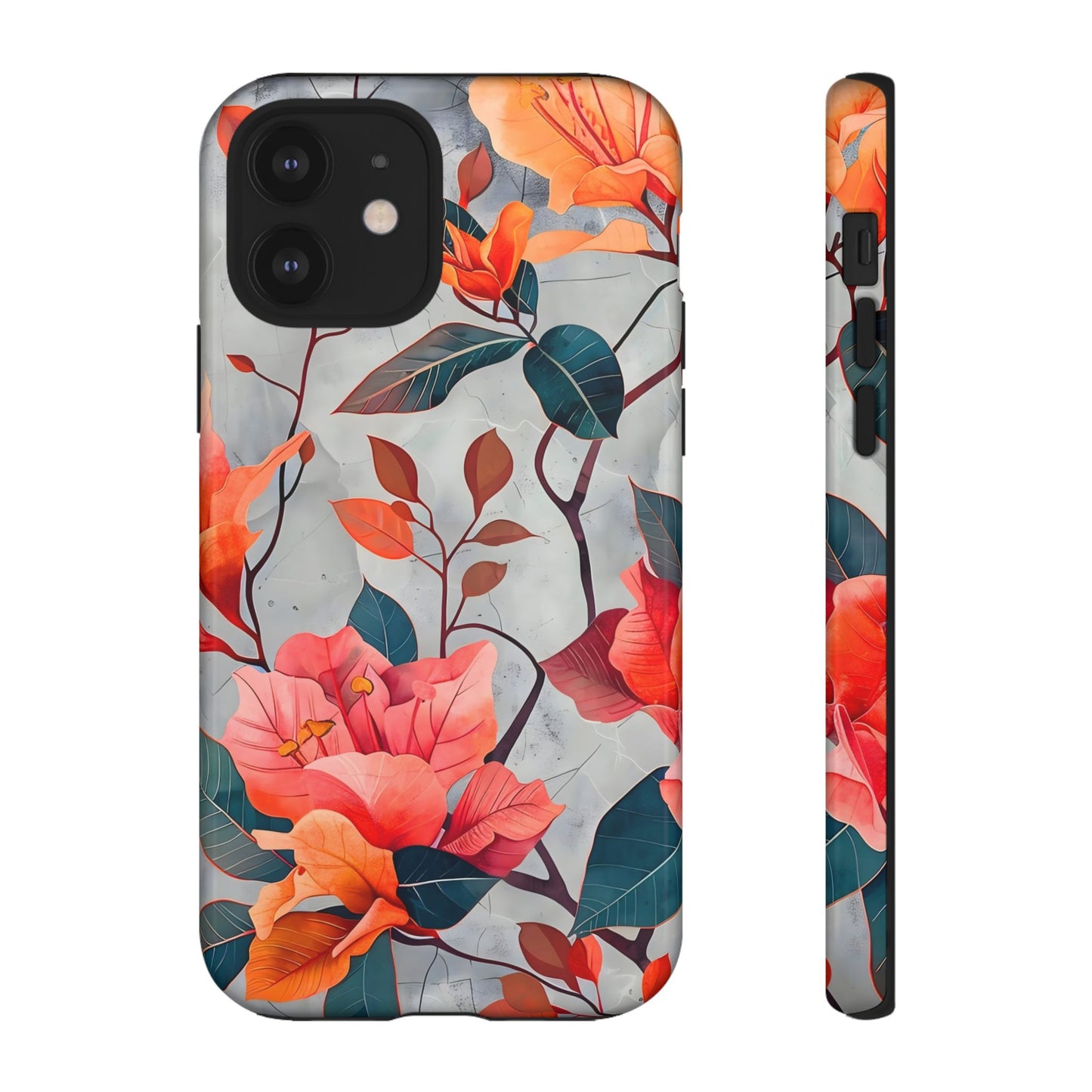 Floral Phone Case, Tough Cases, Flower Power, Gift for Her, Decorative Phone Cover, Trendy Accessories, Everyday Style