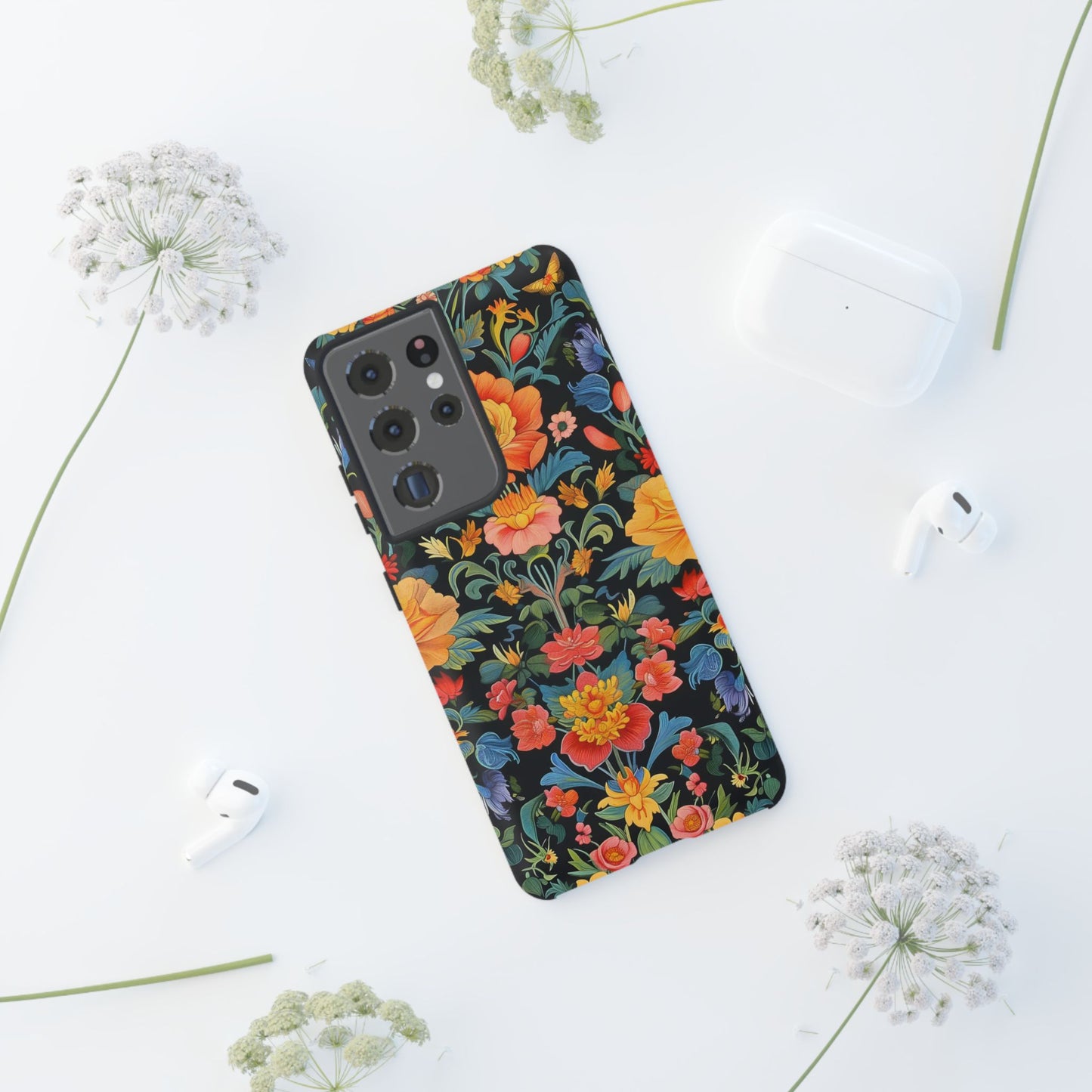 Floral Phone Case - Tough Cases, Flower Pattern Phone Cover, Nature Lover Gift, Stylish Protective Case, Colorful Floral Design