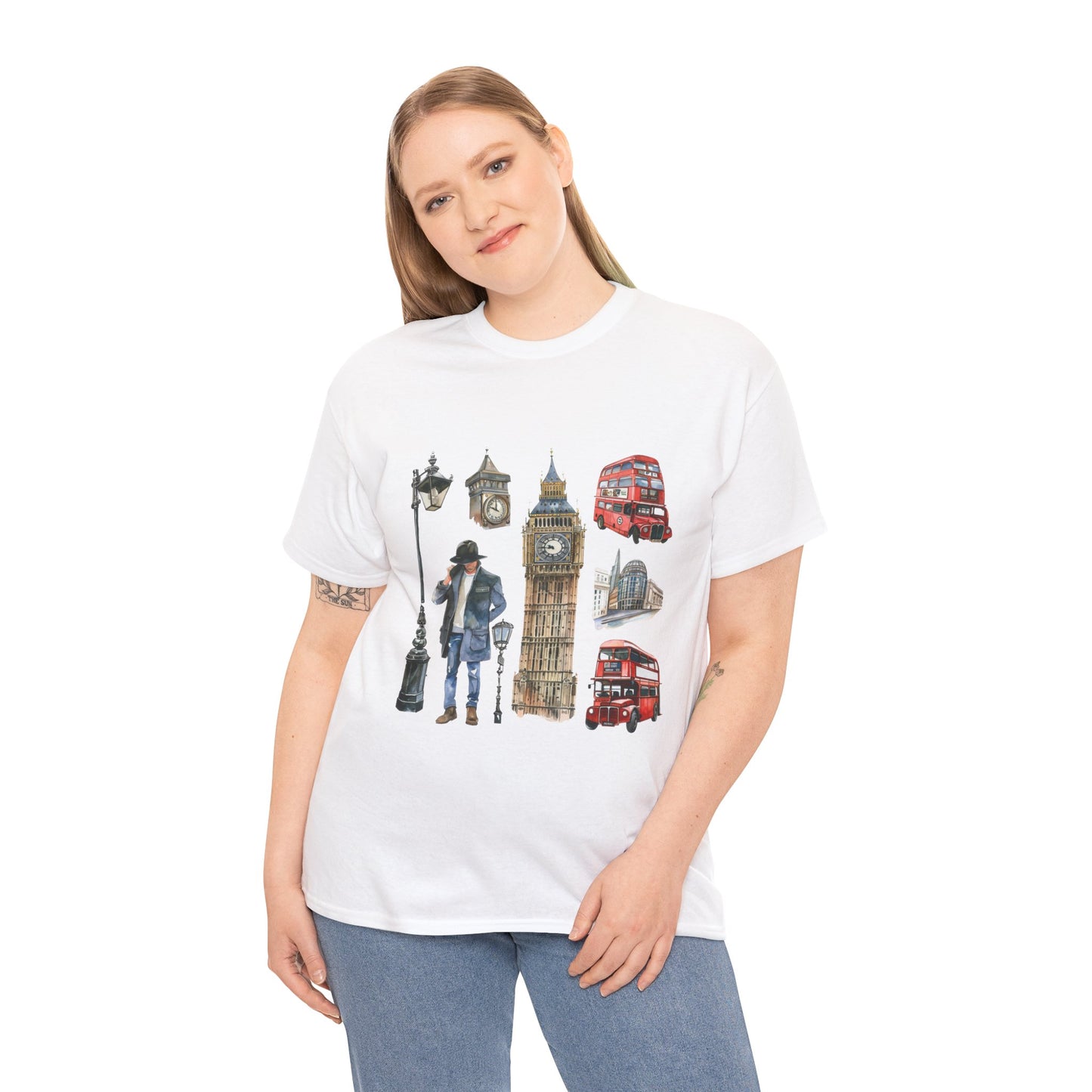 Unisex Heavy Cotton Tee - Classic England - A Collection of Iconic Imagery