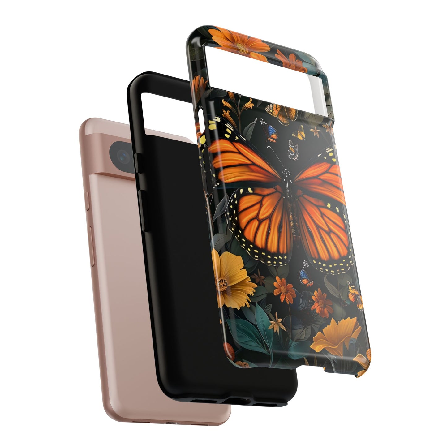 Monarch Butterfly Phone Case, Tough Cases, Nature Lover Gift, Floral Mobile Cover, Eco-Friendly Phone Accessory, Butterfly Design