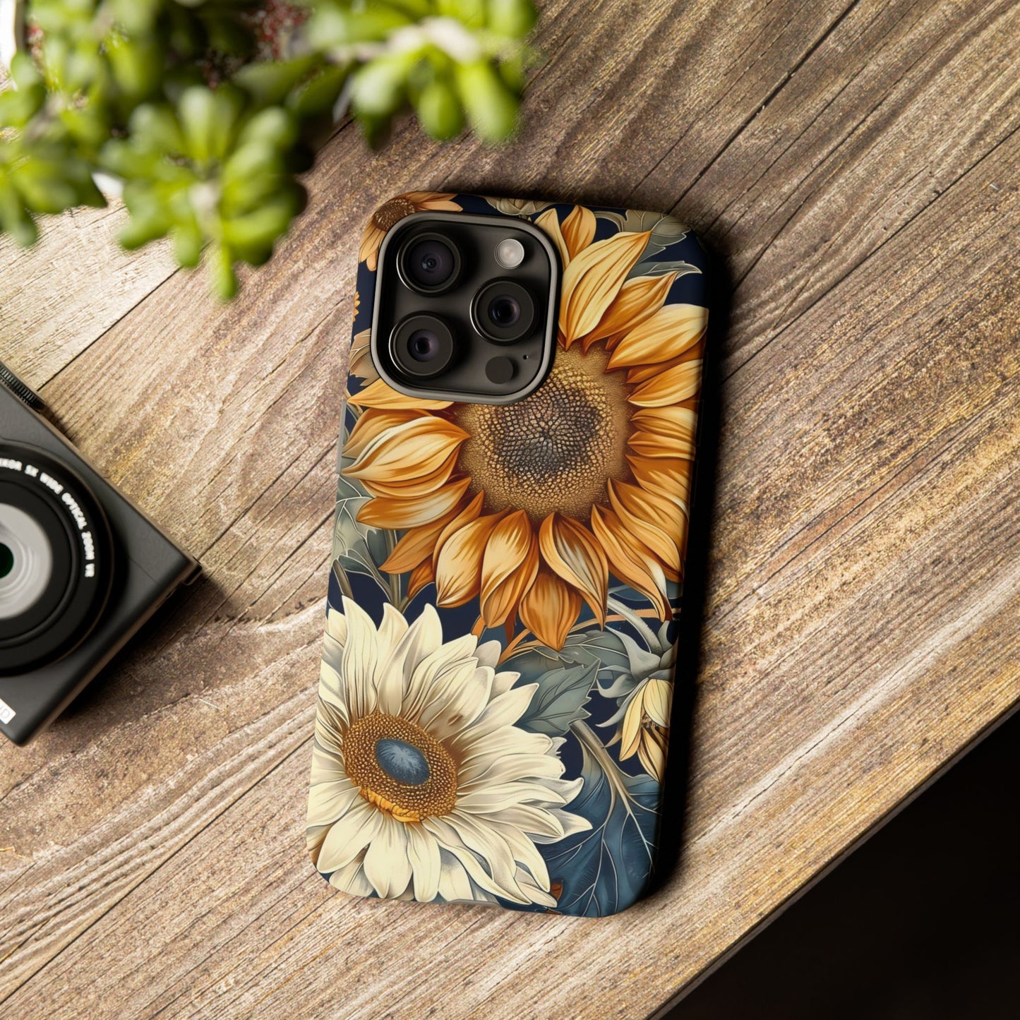 Sunflower Phone Case, Floral Tough Phone Cover, Gift for Nature Lovers, Phone Accessories, Sunflower Gifts