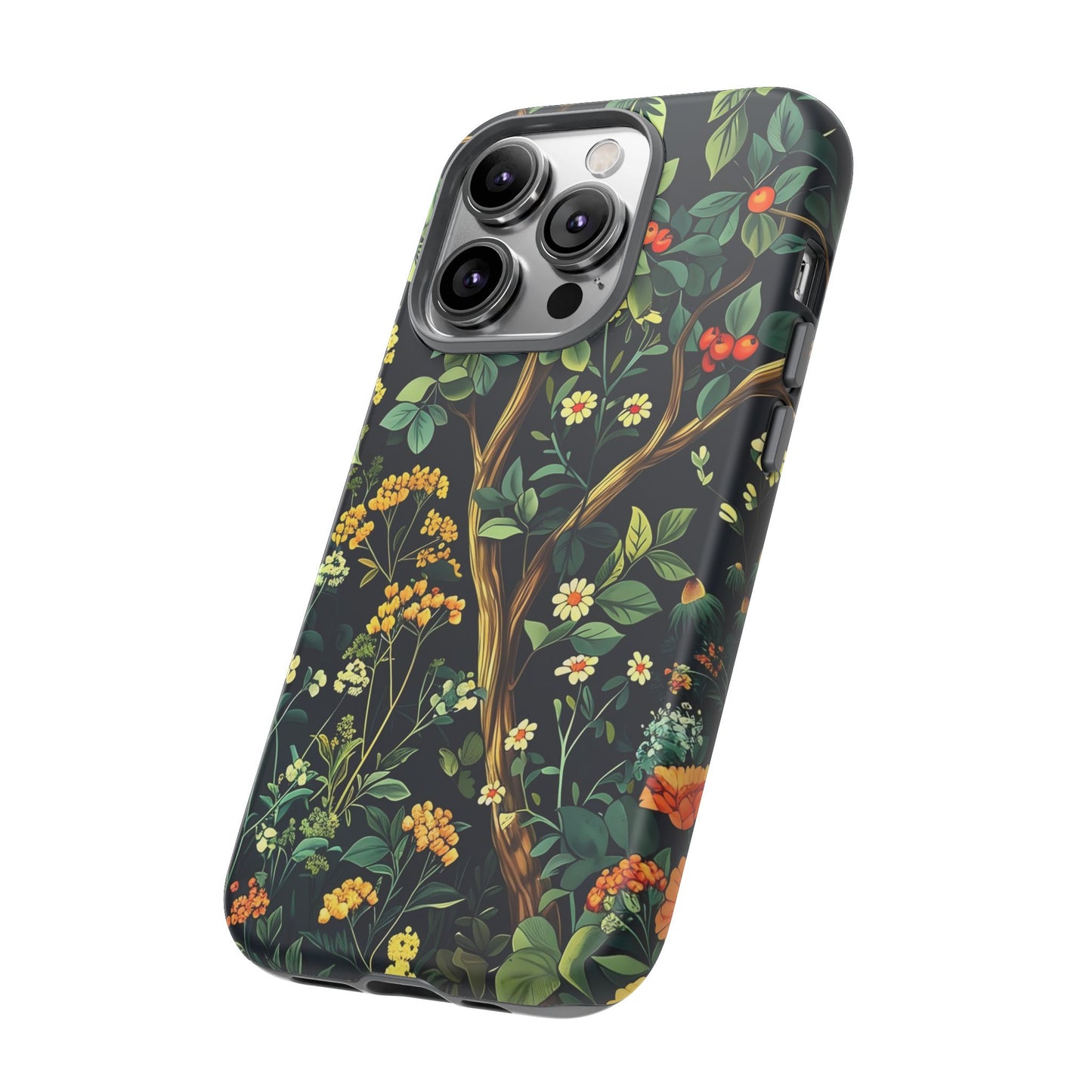 Floral iPhone Case, Nature Inspired Tough Case, Botanical Phone Cover, Eco-Friendly Gift, Unique Floral Design