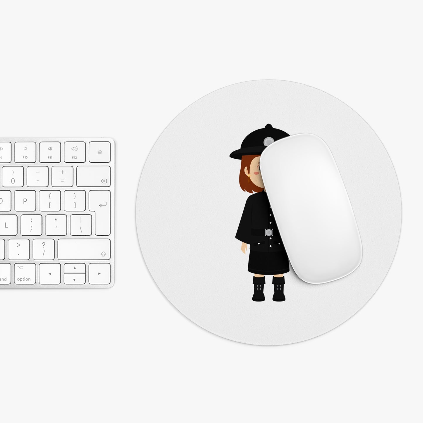 Cute Kid Police Officer Mouse Pad, Desk Accessory, Gift for Kids, Office Decor, Police Theme, Fun Workstation Decor