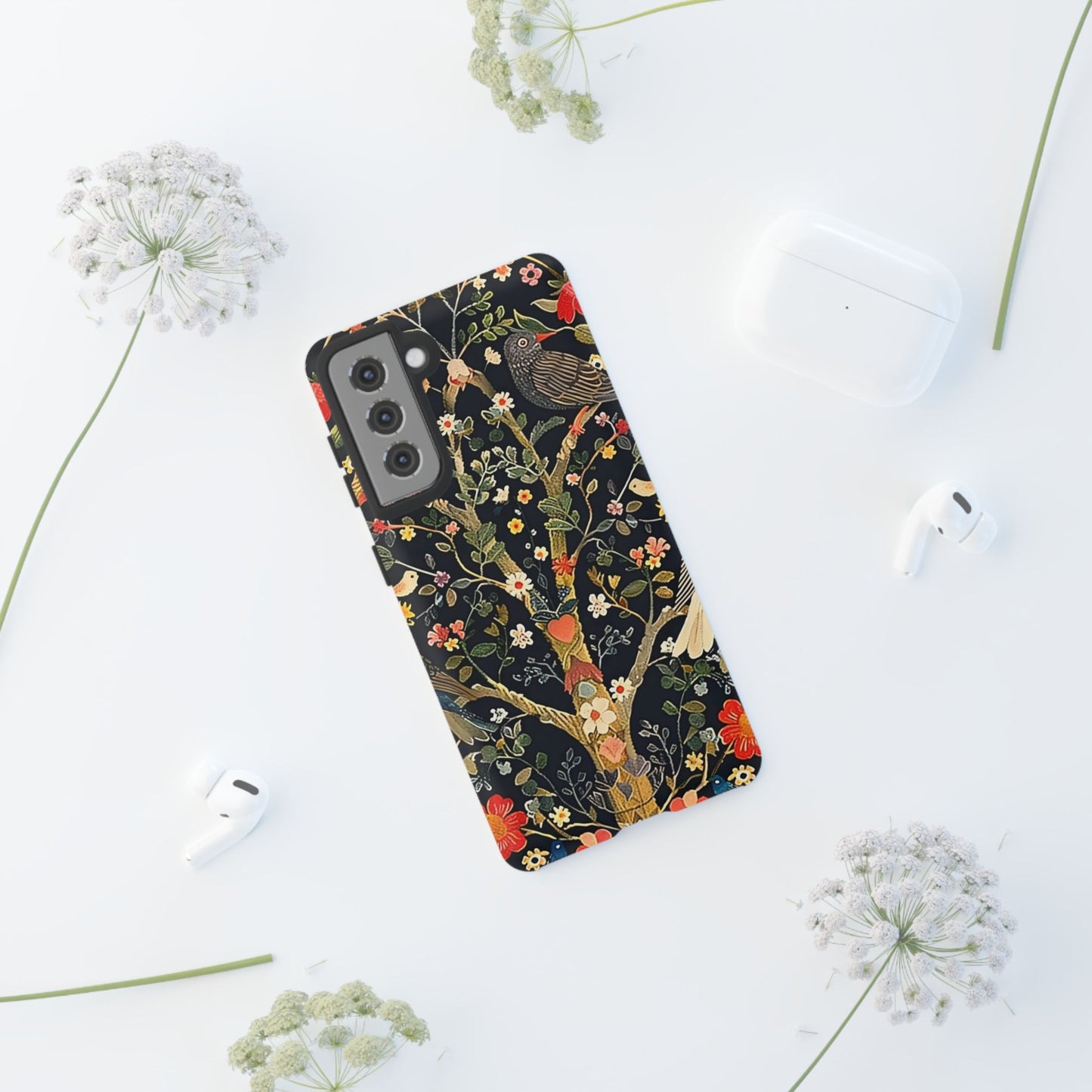 Floral Phone Case with Vibrant Tree Design, Tough Phone Cover, Unique Floral Pattern, Eco-Friendly Phone Accessories, Gift for Nature Lovers