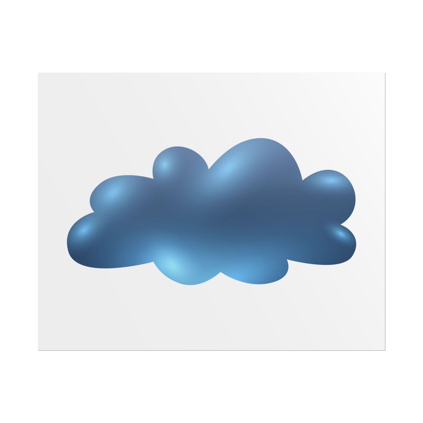 Blue Cloud Art Print, Minimalist Wall Decor, Kids Room Wall Art, Nursery Poster, Aesthetic Home Decor, Modern Art Print