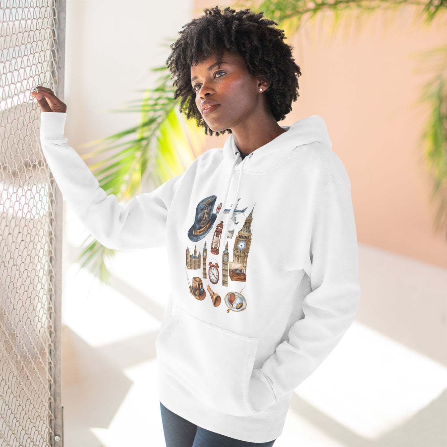 Vintage England Icons Classy Three-Panel Fleece Hoodie